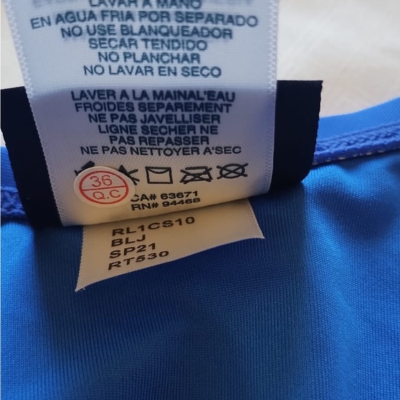 Caribbean Joe Front Twist Swimsuit One Piece Size 12 - Picture 7 of 9